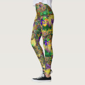 Mardi Gras Alles Perlen Maski Party Leggings (Links)