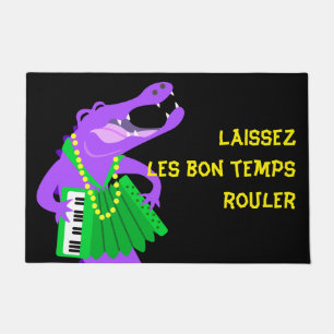 Mardi Gras Alligator & Accordion Fußmatte