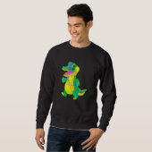 Mardi Gras Alligator Beads Festival Parade Party B Sweatshirt (Vorne ganz)