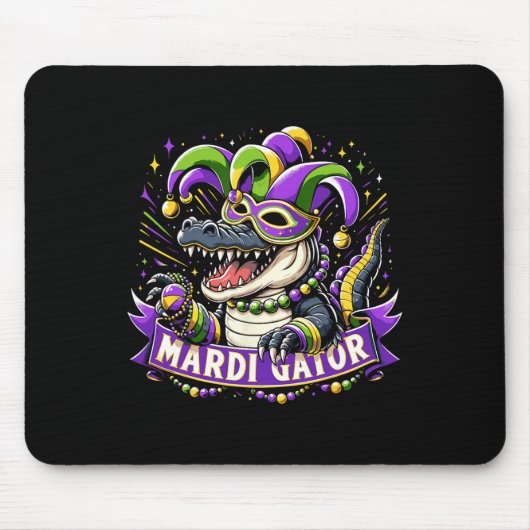 Mardi Gras Alligator Celebration Mardigator Mousepad (Vorne)