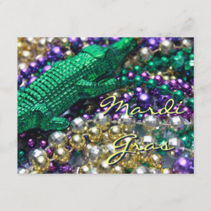 Mardi Gras Alligator Individuelle Party-Einladungs Einladung