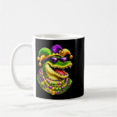Mardi Gras Alligator, Krokodil, Perlen Kaffeetasse (Links)