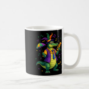 Mardi Gras Alligator Lustiger Mardi Gras Kostüm Mä Kaffeetasse
