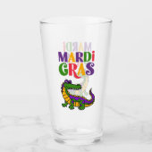 Mardi Gras Alligator, Mardi Gras Party Glas (Vorderseite)