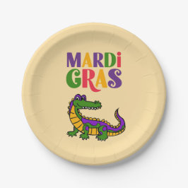 Mardi Gras Alligator, Mardi Gras Party Pappteller