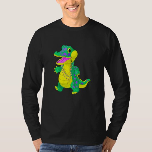 Mardi Gras Alligator Masquerade Carnival Costume M T-Shirt (Vorderseite)