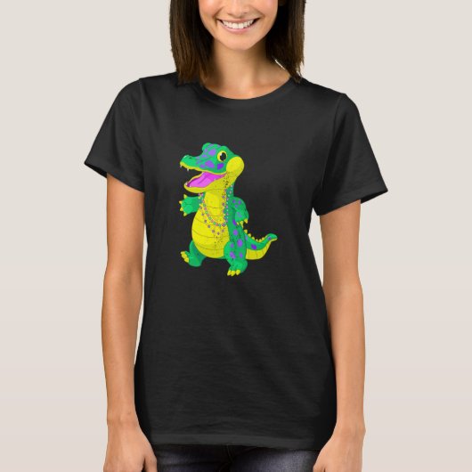 Mardi Gras Alligator Masquerade Carnival Costume M T-Shirt (Vorderseite)