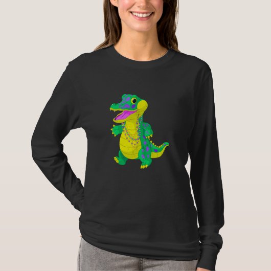 Mardi Gras Alligator Masquerade Carnival Costume M T-Shirt (Vorderseite)