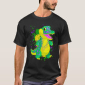 Mardi Gras Alligator Paint Splatter For Men Women  T-Shirt (Vorderseite)