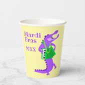 Mardi Gras Alligator Paper Cups Pappbecher (Rückseite)