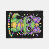Mardi Gras Alligator Perlen Bogen Kinder Frauen  Fleecedecke (Vorderseite (Horizontal))