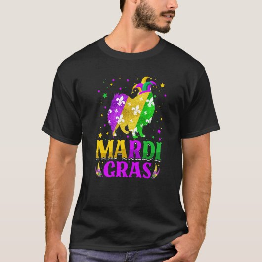 Mardi Gras American Eskimo Dog Lover Carnival Jest T-Shirt (Vorderseite)