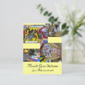Mardi Gras Amerikanischen Ureinwohner & Kostüme -  Postkarte (Stehend Vorderseite)