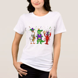 Mardi Gras Animals T-Shirt – Fun Carnival Parade C Tri-Blend Shirt