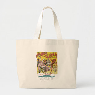 Mardi Gras Antik Gelb Poster Jumbo Stoffbeutel