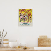 Mardi Gras Antique Yellow Poster (Küche)