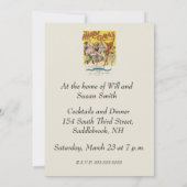 Mardi Gras Antique Yellow Poster Einladung (Rückseite)