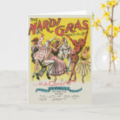 Mardi Gras Antique Yellow Poster Karte (Gelbe Blume)