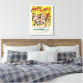 Mardi Gras Antique Yellow Poster Leinwanddruck (Insitu (Schlafzimmer))