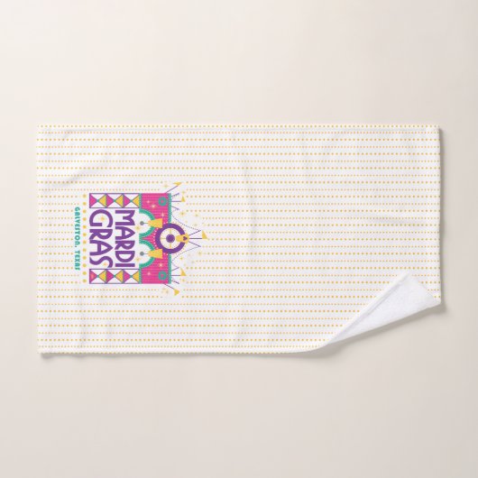 Mardi Gras Arch dots, Galveston, Texas Handtuch (Handtuch)