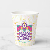 Mardi Gras Arch dots, Galveston, Texas Pappbecher (Vorderseite)