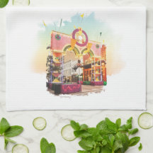 Mardi Gras Arch Galveston, Aquarell inspiriert