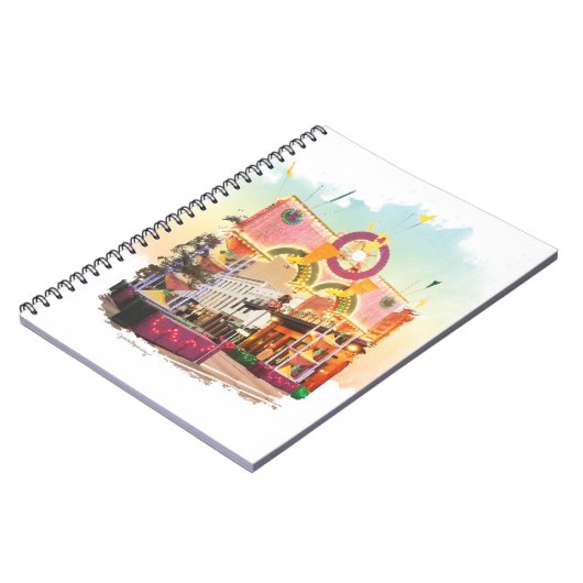 Mardi Gras Arch Galveston, Aquarell inspiriert Notizblock (Linke Seite)