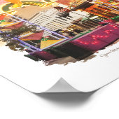 Mardi Gras Arch Galveston, Aquarell inspiriert Poster (Ecke)