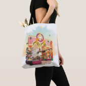 Mardi Gras Arch Galveston, Aquarell inspiriert Tasche (Von Nahem)