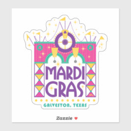 Mardi Gras Arch, Galveston, Texas Aufkleber