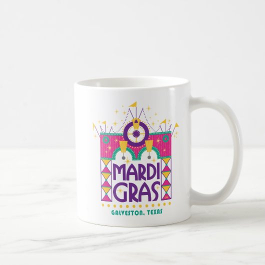 Mardi Gras Arch, Galveston, Texas Kaffeetasse (Rechts)