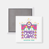Mardi Gras Arch, Galveston, Texas Magnet (Vorderseite/Rückseite)