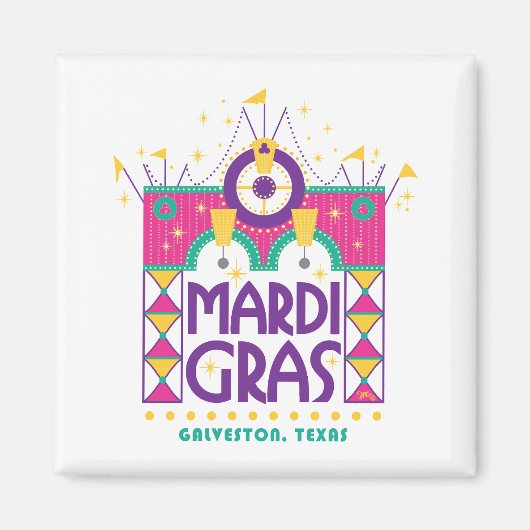 Mardi Gras Arch, Galveston, Texas Magnet (Vorne)