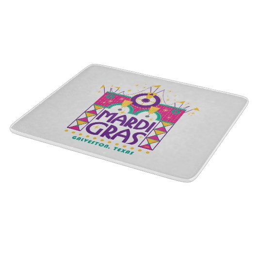 Mardi Gras Arch, Galveston, Texas Schneidebrett (Ecke)