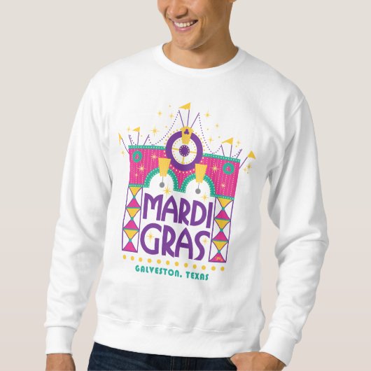 Mardi Gras Arch, Galveston, Texas Sweatshirt (Vorderseite)