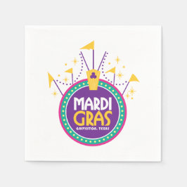 Mardi Gras Arch inspiriert, Galveston, Texas Serviette