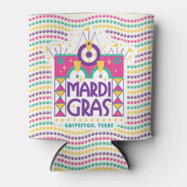 Mardi Gras Arch mit Perlen, Galveston, Texas Can C Dosenkühler