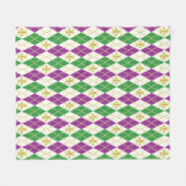Mardi Gras Argyle Fleece-Decke Fleecedecke (Vorderseite (Horizontal))