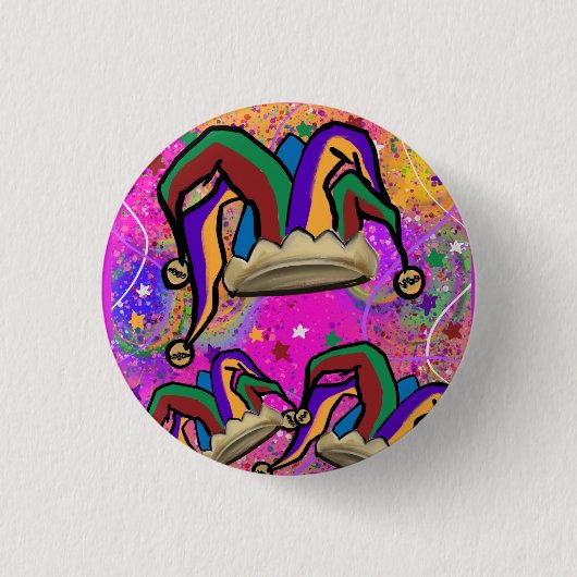 MARDI GRAS ART BUTTON (Vorderseite)