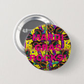 Mardi Gras Art Button (Vorne & Hinten)