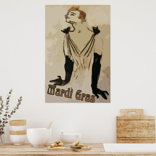 Mardi Gras Art, französisches Viertel Dresser, Poster (Küche)