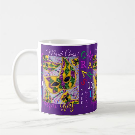 MARDI GRAS ART KAFFEETASSE (Links)