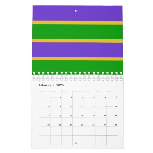 Mardi Gras Art Kalender (Feb 2026)