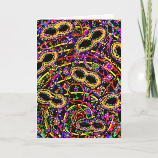 Mardi Gras Art Karte (Vorderseite)