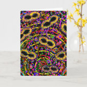 Mardi Gras Art Karte (Gelbe Blume)