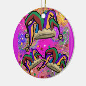 MARDI GRAS ART KERAMIK ORNAMENT (Links)