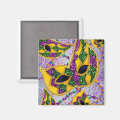 MARDI GRAS ART MAGNET (Vorderseite/Rückseite)