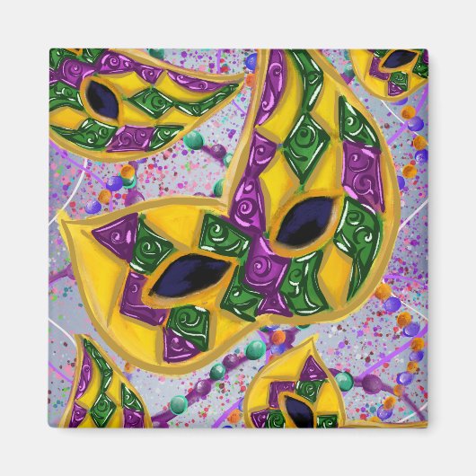 MARDI GRAS ART MAGNET (Vorne)