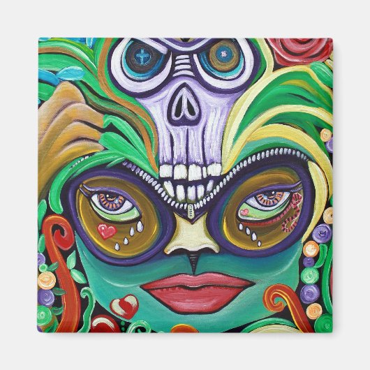 Mardi Gras Art Magnet (Vorne)