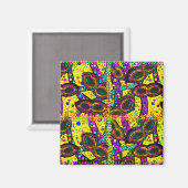 Mardi Gras Art Magnet (Vorderseite/Rückseite)